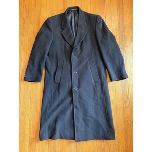 Kasper Womens Long Cashmere Overcoat M Black